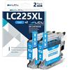 LCL Cartucce d'inchiostro Compatibile LC225 LC225XL LC225XLC Ciano Sostituzione per Brother MFC-J4420DW J4620DW J4625DW DCP-J4120DW MFC-J5320DW J5620DW J5625DW J5720DW (2-Pack)