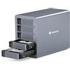 Yottamaster 5 Bay Case per Disco Rigido,Supporto 5X24TB 2,5/3,5 HDD/SSD, Alluminio Box Esterno Hard Disk con Ventilatore Silenzioso da 80 mm- USB3.0 to SATA3.0 6Gbps