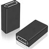 Duttek Accoppiatore Displayport, adattatore Displayport femmina a femmina, 8 K a 60 Hz, supporta DP 1.4 per computer portatili (confezione da 2)