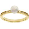 Brilio Silver Anello Elegant Gold Plated Ring with Real Pearl RI055Y - Circuit: 60 mm sBS2340-60 Marca, Estándar, Metallo Non prezioso, Nessuna Pietra preziosa