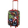 Marvel Valigia Trolley Soft 3D, 17 x 33 x 52 cm, Capacità 26 L, Multicolore Avengers