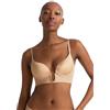 Dorina Reggiseno Demi Sexy Sublime Sculpt Donna - Leggermente Imbottito, con Ferretto, Coppe Preformate, Spalline Multivia Regolabili, Design Plunge con Ferretto a U, Tessuto Micro Lucido, Beige