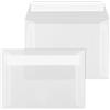 ÖKI Buste trasparenti formato C6, 50 pezzi, con striscia adesiva, 114 x 162 mm, 100 g, bianco trasparente