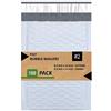 Sales4Less #2 - Buste a bolle d'aria imbottite, impermeabili, confezione da 100, 21,5 x 30,5 cm, colore: Bianco