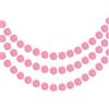PATIKIL 3 Pz Ghirlanda di Pom Pom, 8.2 Piedi Ghirlanda Appesa Decorativa con 30Pz Palline di Feltro per Halloween Ringraziamento Natale Matrimonio Compleanno Festa Decorazione Camera, Rosa