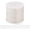 PH PandaHall PandaHall - Catena a maglie piatte saldate e intrecciate, in ferro rivestito in ottone, estensore, ovale, per uomo e donna, per la creazione di collane e gioielli fai da te, argento
