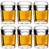 ParaCity Set di 6 Bicchieri da Shot, Bicchieri Cool da 60 ml, Bicchieri da Tequila con Fondo Pesante, Regali per Uomini, Regalo per la Festa del Papà