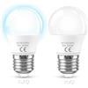 SCNNC G45 E27 Lampadine LED con Sensore Crepuscolare da Esterno 5W Bianco Freddo 6500K, Auto On/Off Lampadina LED E27 Sensore Crepuscolare per Corridoio Giardino Patio Veranda Scale, 2 Pezzi