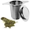 Yoassi Infusore per tè Colino Filtro con Coperchio e Doppio Manico, Setaccio per Tisane Acciaio Inossidabile 304, Rete Fine tea strainer per tè sfuso, Adatto per Tazze Teiere Bicchiere