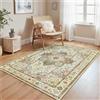 GENIMO Vintage Tappeto Salotto 120x170cm - Grande Tappeto Soggiorno Lavabile, Antiscivolo Tappeto Pelo Corto, Facile da Pulire, Boem Carpet Per Camera da Letto, Sala da Pranzo - Terracotta Bruciata