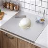 TAZZOR Tagliere in Acciaio Inox 50 x 40 cm Tavola per Impastare in Acciaio Inox