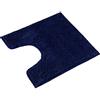 PANA® Tappeto WC con ritaglio in ciniglia (45x45 cm) - Tappetino sagomato per WC - Microfibra ultra morbida - Antiscivolo e lavabile - Morbido e confortevole - Colore: Blu