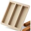 rowanawax - Stampo Mini Plumcake in Silicone Platino 3 Cavità - Stampo Plumcake Lungo per Aperitivo - Antiaderente Senza BPA - Facile Sformatura - 28 x 24 cm