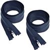 IGXX 2 Pezzi Cerniera Lampo Separabile da 70 cm per Giacche, Chiusura a Numero 5 in Plastica con Denti Larghi, Zip Resistente all'Acqua per Cucito, Cuscini e Borse