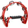 A-Star Half Moon Tambourine, Double Jingle Bell Cutaway con impugnatura ergonomica - Cantanti, gruppi musicali, musicisti, lezioni di musica - Rosso