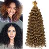 TESS 36 cm Crochet Braids Hair 1 Pezzi Estensioni Trecce Treccia di Capelli Sintetici Treccia Onda d'acqua Ricci Posticci Ispessimento dei capelli sintetici 100g Biondo scuro