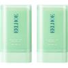 Henjunu 2Pcs Centella Sunscreen,Centella Crema Solare Stick,Cen-tella Sun Stick SPF 50+PA++++,Una Crema Solare Idratante con Cen-tella e Acido Ialuronico,Non Grasso,Forte Protezione UV,Tutti i Tipi di Pelle