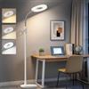 GyroVu Lampada da terra a LED, lampada da lettura da 176 cm per il soggiorno, intensità regolabile e temperatura di colore regolabile, lampada da terra con comando touch e braccio flessibile (Bianco)