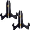 PMELCXD Cavalletti neri da 20,3 cm, 2 confezioni di espositori in legno nero (20,3 cm), cavalletti in legno, espositori per piatti, cornici per foto