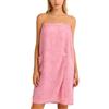 VIBINHO Asciugamano Gonna per Donna, Accappatoio in Microfibra Ultra Assorbente con Tasche e Bottoni, 80x140 cm, per Sauna, Spa, Piscina e Spiaggia (Rosa)