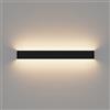 Klighten Applique da Parete Interno Moderno LED 83CM Lampada da Parete 30W Bianco Caldo 3000K Lampada da Muro per Camera da Letto Soggiorno Corridoio Scale (Nero)