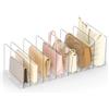 Neuytiky Set 10 Divisori per Borse, Divisori per Borse per Armadio in Plastica, Organizzatore Armadio Regolabile con Base a Fessure e Divisori per Armadio Interno per Borse,Vestiti,Scarpe,Con Base