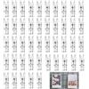 Ziranee Mini Mollette da Bucato,100 PCS Trasparenti Piccole Clip Fotografiche Pioli per Foto in Plastica Mollette Bucato per Artigianato Artistico Decorazione Matrimoni per Feste Fai-da-te 3 * 25 mm