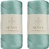 S SENSY Sensy Premium - Confezione 2 cordoncini 2 mm, 230 m, poliestere, 100% polipropilene, per macramè e uncinetto