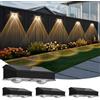 YIFMOO 4 luci solari impermeabili da parete con 4 modalità e RGB luci a LED per terrazzo, parete, scale