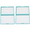 Jeffergarden 2 Pezzi Palette per Acquerello Portatile con 12 Scomparti, Scatola di Immagazzinamento per Pittura ad Acqua e Gouache