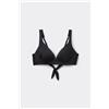 Tezenis Bikini Triangolo Spalla Larga Micro Riciclata Donna Nero