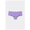 Tezenis Culotte Brasiliana Microfibra E Pizzo Riciclati Donna Viola