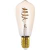 Eglo connect.z Smart Home - Lampadina LED E27, ST64, Matter, ZigBee, app e controllo vocale Alexa, dimmerabile, bianco caldo-bianco freddo, 806 lumen, 7 W, vintage, colore ambrato