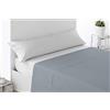 Miracle Home. Lenzuolo sopra morbido e confortevole, 100% microfibra spazzolata, senza rughe e anti-peeling. 175 x 270. Letto da 105. Grigio