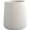 MSV - Bicchiere in Ceramica - MAONIE Bianco Opaco - 300 ML - Pratico ed Elegante per Il Bagno - Facile da Pulire - Resistente all'umidità - 8,5 x 8,5 x 10 cm