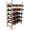Relaxdays scaffale per 20 bottiglie, bambù, 73 x 45 x 23,5 cm, portabottiglie, naturale