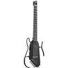 Donner HUSH C Chitarra da Viaggio con Corde in Nylon, Chitarra Elettroacustica, Ultraleggera per Esercitarsi in Silenzio con Presa Cuffie, Accordatore Integrato e Custodia, Nero
