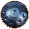 ANTETOK Hand Pan Harmonic, Tamburo in Acciaio in D Minor 10 Note 22 Inches 440 HZ, Hand Drum Percussione con Soft Hand Pan Bag, 2 Bacchette e il Sopporto, Blu