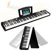 TERENCE Pieghevole Pianoforte Digitale 88 Tasti semi-pesati con batteria da 1800 mAh Altoparlanti 2x5W Bluetooth interfaccia MIDI supporto per spartiti Borsa adesiva Cavo audio con Pedale di sostegno