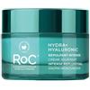 ROC Crema Gel Viso Hydra+Hyaluronic AM/PM 50ml Trattamento Idra-Rimpolpante Mattina e Sera Antirughe