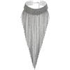 EVER FAITH Donne Cristallo Bavaglino Istruzione Lunga Nappa Choker Collana Costume Gioielli,