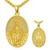 PARYFO Gioielli religiosi Collana in argento sterling 925 Gesù Croce/ali d'angelo Croce/Corna Croce Arcangelo Michael/Guadalupe Collana Amuleto Gioielli cristiani per uomini e donne, 25 *25mm/0.98