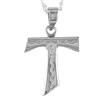 Alylosilver Collana con Pendente Croce Tau in Argento per Donna - Croce di San Francesco. Include una catena d'argento da 45 cm e una confezione regalo