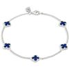 Kuzzoi Buddha Bracciale da uomo in argento Sterling 925 con foglio di trifoglio smaltato, lunghezza 19 cm - 23 cm, 0202192025, 19 cm, Argento sterling, Non pietra preziosa