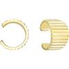 SOFIA MILANI - Orecchini da Donna in Argento 925 - Placcati in Oro - Ear Cuff a Coste - E1252