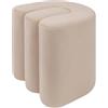 ATMOSPHERA CREATEUR D'INTERIEUR - Pouf bolan in velluto beige 40x40cm