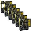 NEOUZA 18052 S0718270 Compatibile con DYMO Rhino IND Pro Industrial Guaina termoretraibile Etichetta Tubo Lunghezza 1,5 m Nero su Giallo 6 mm (6 PK) Monouso