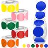 ITClosud 3000 Pezzi Etichette Adesive Rotonde, Adesivo di Codifica a Colori per Ufficio Scuola Calendario Categorizza (6 Colori), 25 MM Adesivi Colorati Punti Etichette