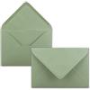 FarbenFroh by GUSTAV NEUSER 50 buste piccole in verde eucalipto, DIN C7, 8,1 x 11,4 cm, con lembo a punta e colla umida in 110 g/m², mini buste bianche piccole