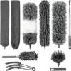 LCXCXY 10 Pezzi Spolverino per Polvere, Spolverino Telescopico, lunghezza retrattile fino a 245 CM, Togli Ragnatele Allungabile, Piumino per Spolverare per la pulizia di soffitti, ventilatori a soffitto